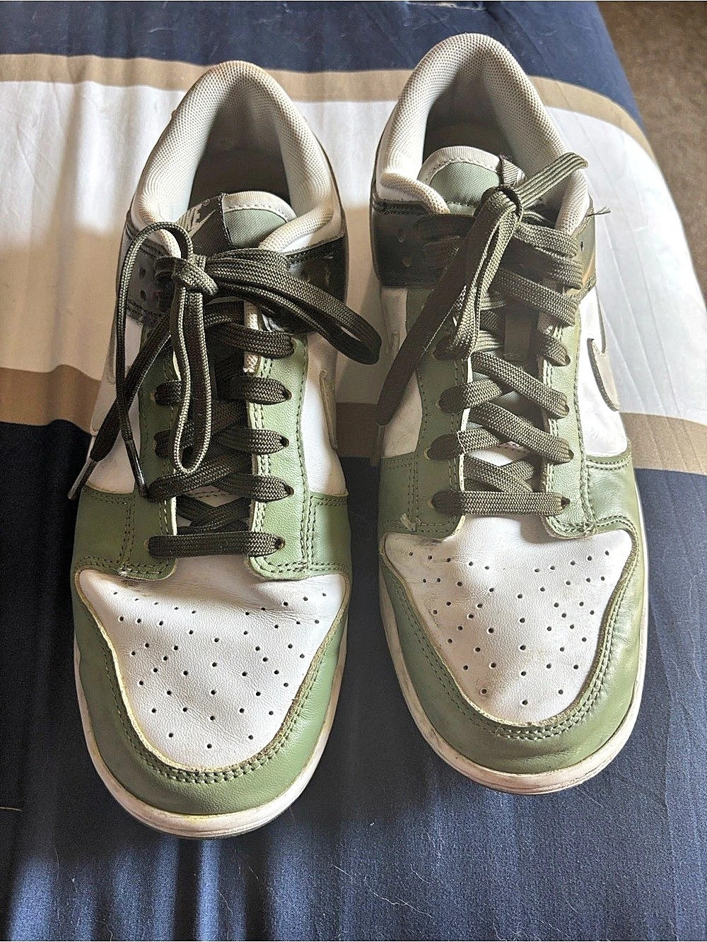 Nike Dunk Low Retro 'Medium Olive' Green & White Sneakers
